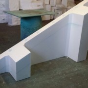 Polystyrene Concrete Void Form - Block out form for a concrete girder pour as part of a bridge spandrel in Western Queensland damged after floods