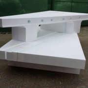 Polystyrene Concrete Void Form - Block out form for a concrete girder pour as part of a bridge spandrel in Western Queensland damged after floods