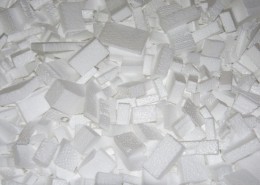 Polystyrene Packaging Chips Close Up